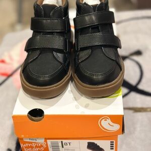 Jumping Beans Black Sneakers with Tan Soles